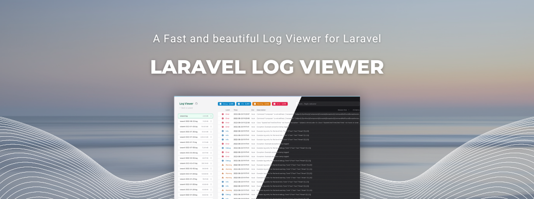 A Fast and Beautiful Laravel Log Viewer with Search Option cover image